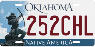 OK license plate 252CHL