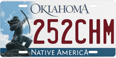 OK license plate 252CHM