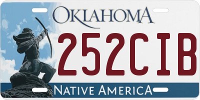 OK license plate 252CIB