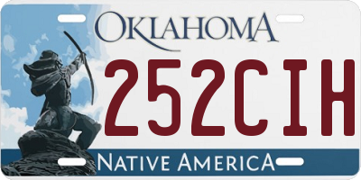 OK license plate 252CIH