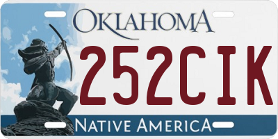OK license plate 252CIK