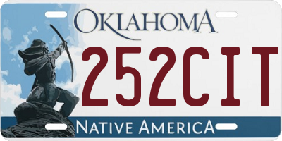 OK license plate 252CIT