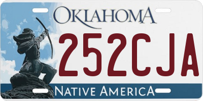 OK license plate 252CJA
