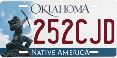 OK license plate 252CJD