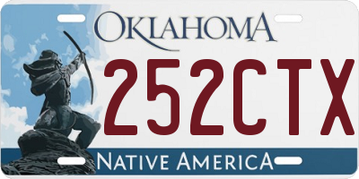OK license plate 252CTX