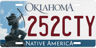 OK license plate 252CTY