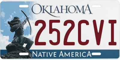 OK license plate 252CVI