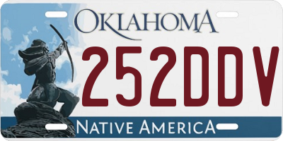 OK license plate 252DDV