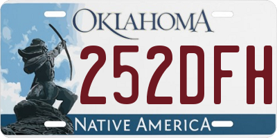 OK license plate 252DFH