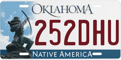 OK license plate 252DHU