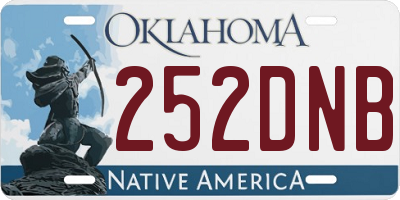 OK license plate 252DNB