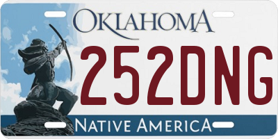 OK license plate 252DNG