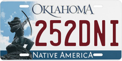 OK license plate 252DNI