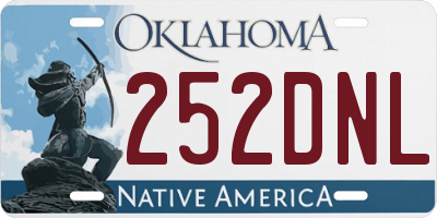 OK license plate 252DNL