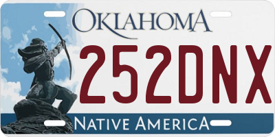 OK license plate 252DNX