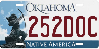OK license plate 252DOC
