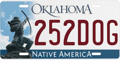 OK license plate 252DOG