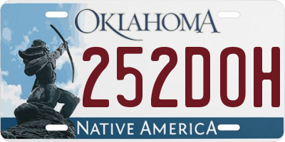 OK license plate 252DOH