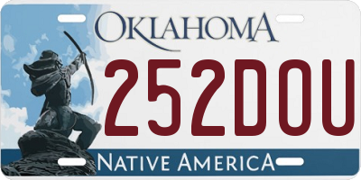 OK license plate 252DOU