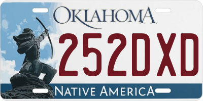 OK license plate 252DXD