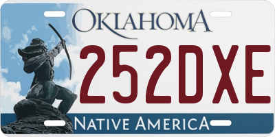 OK license plate 252DXE