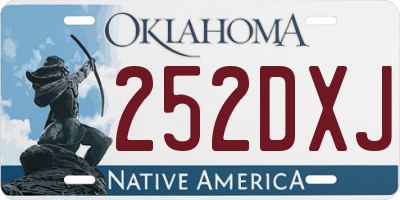 OK license plate 252DXJ