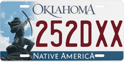 OK license plate 252DXX