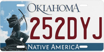 OK license plate 252DYJ