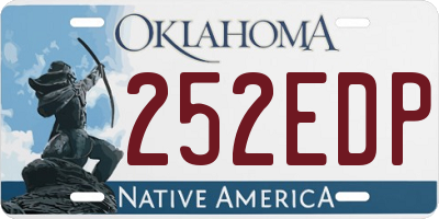 OK license plate 252EDP