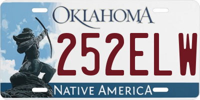 OK license plate 252ELW