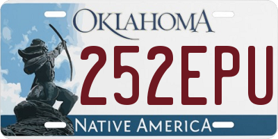 OK license plate 252EPU