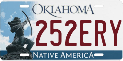 OK license plate 252ERY