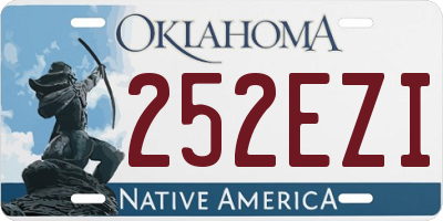 OK license plate 252EZI