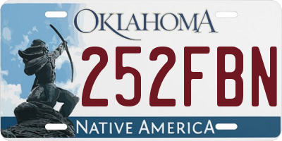 OK license plate 252FBN