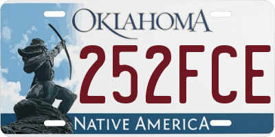 OK license plate 252FCE