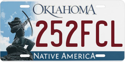 OK license plate 252FCL