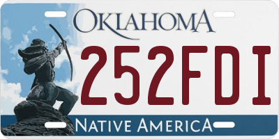 OK license plate 252FDI
