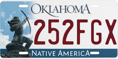OK license plate 252FGX