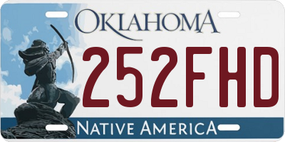 OK license plate 252FHD