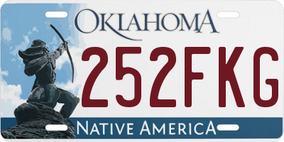 OK license plate 252FKG