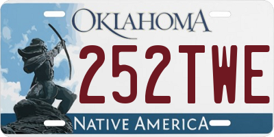 OK license plate 252TWE