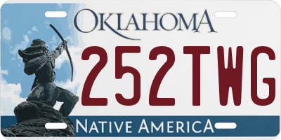 OK license plate 252TWG