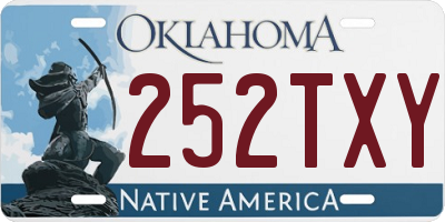 OK license plate 252TXY