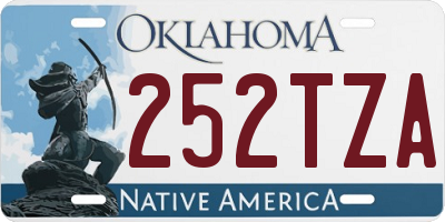 OK license plate 252TZA