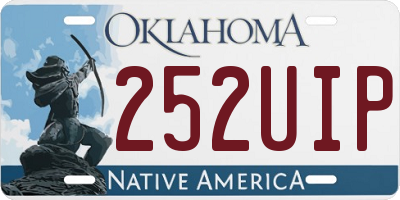 OK license plate 252UIP