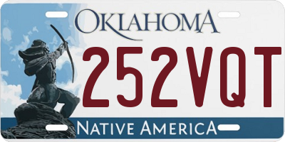 OK license plate 252VQT