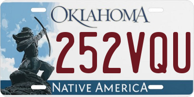 OK license plate 252VQU