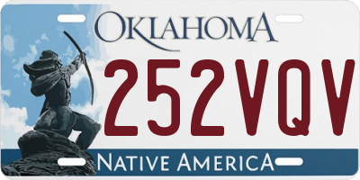 OK license plate 252VQV