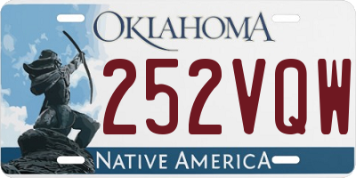 OK license plate 252VQW