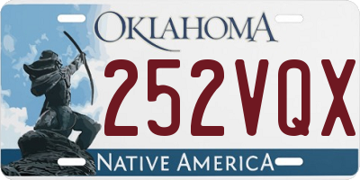 OK license plate 252VQX